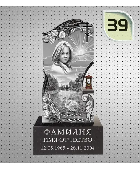 Макет вертикального памятника №39
