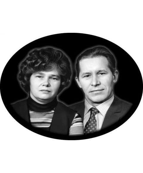 Овальный (горизонтальный) портрет на двоих