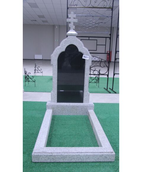 Комплект памятника В67 арка с крестом, цветник, комплект 144 x 66 x 10 см