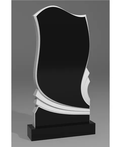 Комплект памятника ДВ20 120*60*7 см, черный Габбро-Диабаз